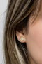 Heliophilia Silver Pendientes de Plata de Ley 925 con Recubrimiento de Oro y Circón